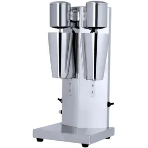 Commercial Single/double Heads Milkshake and Slush Machines Automatic Small Milkshake Blender Machine Electric Silver 1600 600