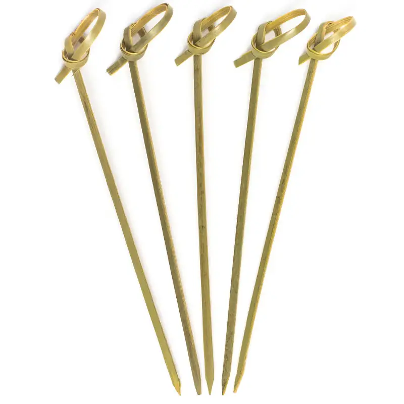 Disposable Bamboo Wooden Kebab Skewers Wholesale Multi-Function Disposable Cocktail Picks Party Food Skewer Fruit Bamboo Sticks