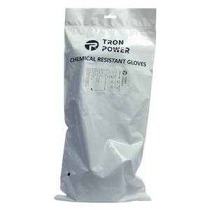 <span class=keywords><strong>Gants</strong></span> en <span class=keywords><strong>caoutchouc</strong></span> <span class=keywords><strong>butyle</strong></span> noir rugueux TRONPOWER certifiés CE EN388 2111X EN374 TYPE ABCIKL 0,4 mm/15 mil 14 pouces/350 mm roulés - Product Image 5