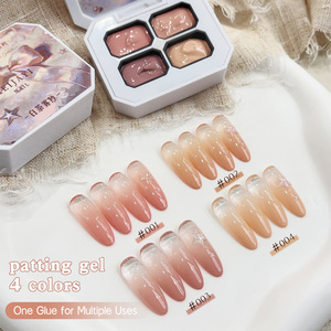 Nuevo Gel de Uñas en 4 Colores, Paleta de Gel para Uñas con Degradado Nude, Gel Pigmentado para Arte de Uñas UV LED, Multiusos para Salón de Uñas - Product Image 5