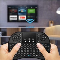 Clavier mécanique sans fil 2-en-1 Factory I8 Mini 2.4G avec pavé tactile, rétroéclairage couleur, souris aérienne, télécommande ultra-fine étanche