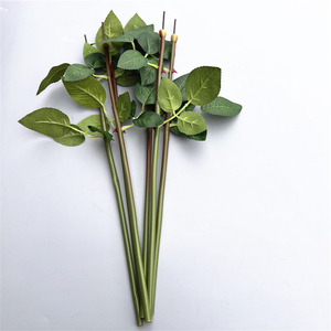 YOPIN-1614 Flor Artificial Individual con Tallo Largo <span class=keywords><strong>de</strong></span> Plástico, <span class=keywords><strong>Rosa</strong></span> para Boda - Product Image 3