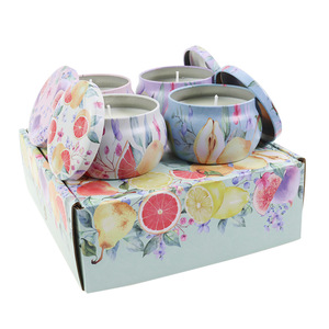 Juego de mini latas aromáticas, vela de cera de soja natural, velas perfumadas, regalos de boda, paquete de 4 Uds., gran oferta - Product Image 5