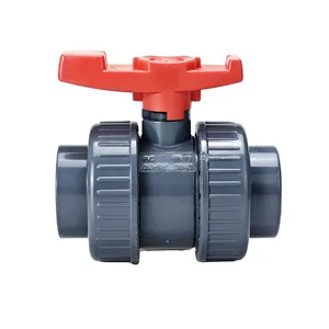 Pvc Hot Sale For All Sizes And Inches General Application With Manual Power PVC Double Union Ball Valve PVC True Union Ball Valve