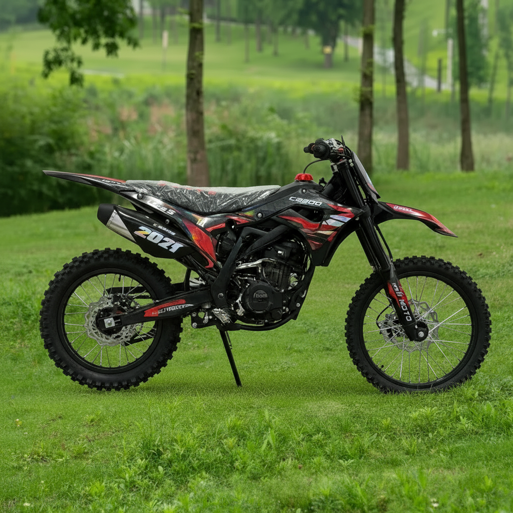 Новый Runpro Racing 300cc 4-тактный питбайк, высокопроизводительный внедорожный мотоцикл 300cc с 21/18 колесами, внедорожник 300cc