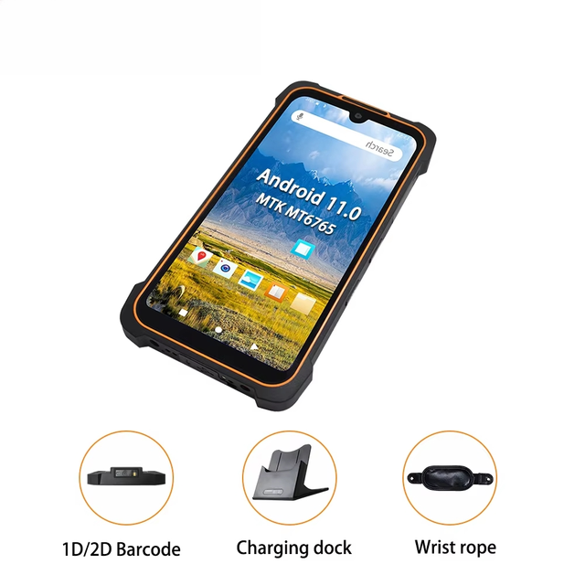 Factory Wholesale Android 11 Rugged Tablet Pda 5.7 Inch Ip68 Waterproof Industrial Handheld Rugged Pda With 1d/2d Barcode