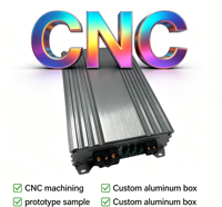 Boîtier de jonction électrique en aluminium anodisé noir, radiateur personnalisé, usinage CNC, boîtier de protection pour circuit imprimé