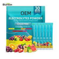 OEM ODM Marca Privada, Bebida Electrolítica Diaria para Adultos, Mezcla de Monohidrato de Creatina, 6 Electrolitos Esenciales, Polvo Energético en Sobres