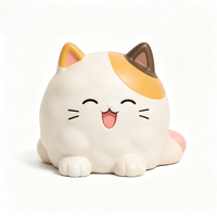 Figurine de chat ronde personnalisable en PVC, boîte mystère, ornements, état neuf, jouet tendance, personnalisation, directement de l'usine