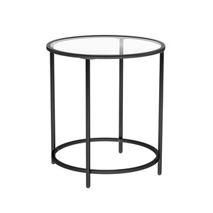 <span class=keywords><strong>Table</strong></span> d'appoint nordique basse en verre doré bon marché avec cercle rond pour canapé, <span class=keywords><strong>table</strong></span> d'appoint en verre moderne - Product Image 5