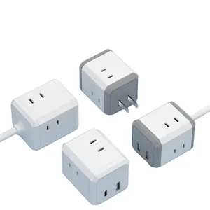 British European standard 2USB OR 1usb type-c OR QC3.0+PD20W with cabie plus multifunction strip Universal Travel Adaptor