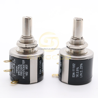Potentiomètre MOD534 RES 2W 100R 200R 500R 1K 2K 5K 10K 20K 50K 100K ohms 5% 10 tours bobinés multitours 534-1-1 FABRIQUÉ EN CHINE