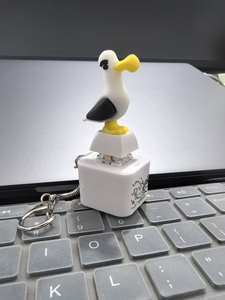 Llavero de goma termoplástica creativo con botón de voz y luz de pájaro pequeño Seagull <span class=keywords><strong>Mine</strong></span>, antiestrés - Product Image 6