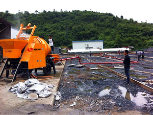 Mezclador de hormigón móvil con bomba 40cbm bomba mezcladora de hormigón planetario vertical máquina de bombeo de hormigón diésel mezcla remota - Product Image 3