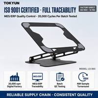 360 °   Support d'ordinateur portable rotatif et réglable, support ergonomique pliable en aluminium, vente en gros d'usine OEM pour ordinateur portable de 10 à 17 pouces
