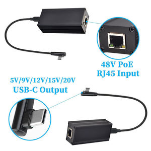 Adaptateur PoE vers USB-C pour télécommunications, charge rapide standard PD <span class=keywords><strong>30</strong></span>, EN-PD2CAT-20V, pilote PoE en gros - Product Image 4