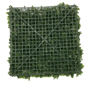 Panel de plástico para decoración de pared, Panel de cartón cuadrado de hojas de plástico, hierba de prímula caída Artificial, color verde, 50x50cm - Product Image 2