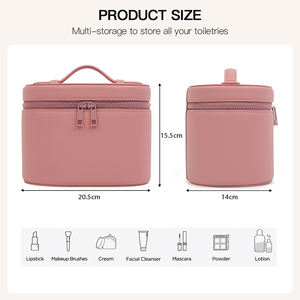 حقيبة مستحضرات تجميل للسفر من COSSNI بتصميم فاخر ومخصص للنساء، منظم مكياج من الجلد للسيدات - Product Image 4