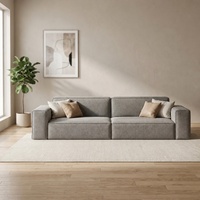 Canapé modulaire sectionnel 2 places à assise profonde en mousse à mémoire de forme haute densité, livré en kit, design moderne personnalisable
