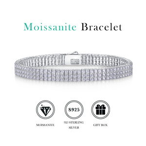 Prezzo di fabbrica gioielli di lusso 925 Sterling <span class=keywords><strong>Silver</strong></span> VVS Moissanite diamante ghiacciato fuori bracciale L240113555-20 - Product Image 2