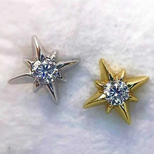 S925 Sterling Silver Moissanite Eight Pointed Star Stud Earrings Hypoallergenic Everyday Wear - Product Image 3