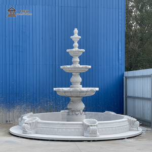 Fuente de Agua de Mármol de 4 Niveles con Tallado de Piedra Personalizado <span class=keywords><strong>TREVI</strong></span> para Jardín Exterior del Hogar - Product Image 3