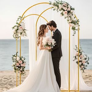 Arco <span class=keywords><strong>de</strong></span> metal dorado, marco <span class=keywords><strong>de</strong></span> globo, soporte <span class=keywords><strong>de</strong></span> fondo, arco <span class=keywords><strong>de</strong></span> boda floral - Product Image 2