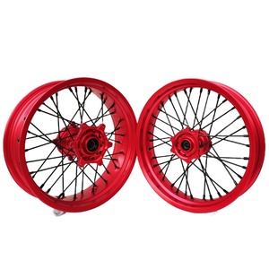 Ruedas <span class=keywords><strong>Supermotard</strong></span> de 3.5*17 Delanteras y 5.0*17 Traseras, Color Rojo, <span class=keywords><strong>Precio</strong></span> de Fábrica - Product Image 4