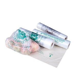 High Quality Custom Logo Supermarket Shopping <b>Bag</b> Food Grade <b>Compostable</b> Plastic <b>Bags</b> for Fruit Vegetables - Product Image 2