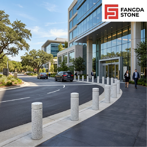 Colonna in Granito Bianco Sesamo G603 per Sicurezza Stradale, Pilastro in Pietra per Parcheggi e Strade, Direttamente dalla Fabbrica - Product Image 6