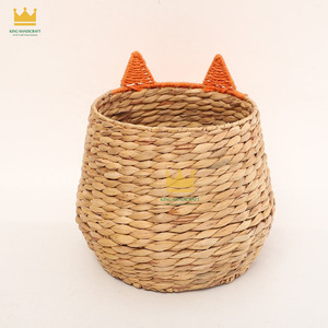 Panier de rangement écologique en forme de renard, best-seller, en jacinthe d'eau, pour l'organisation de la chambre d'enfant - Product Image 5