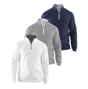 Suéter de Cuello Alto con Media Cremallera para Hombre, Diseño de Cierre de Cremallera de un Cuarto, OEM y ODM Personalizables, Ropa Deportiva Informal - Product Image 1