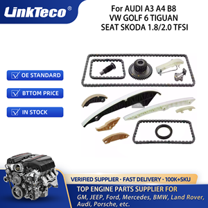 奥迪A3 A4 B8大众高尔夫6途观座椅斯柯达1.8/2.0 TFSI 06H103085G 06H103085GS5的Linkteco汽车发动机零件正时链条套件 - Product Image 2