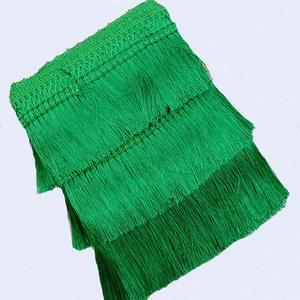 12m 13cm lebar grosir Polyester renda memangkas Strip rumbai pita rajutan tahap pakaian tirai Row Latin Dancewear rumbai pinggiran - Product Image 5