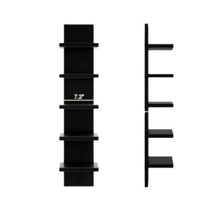 رف تخزين جداري حديث متعدد الطبقات خالٍ من الثقب رف كتب عبر الحدود لغرفة المعيشة وغرفة النوم بسيط لتنظيم الأدوات - Product Image 6