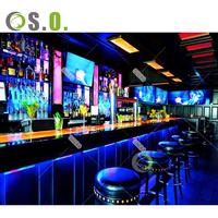 Comptoir de Bar design OEM en acrylique, surface solide, comptoir de bar pour la maison ou le club, table de bar à LED
