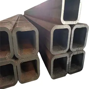 Tubo quadrado de aço retangular, tubo tubular 2x4 de ferro retangular preto q195 bi