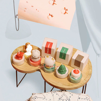 Kerstmis 2026 Limited Gift Set Schattige Aromatherapie Wax Tea Candle Fruitpatroon Sojawas Blokjes in Cadeaudoos voor Vriendinnen