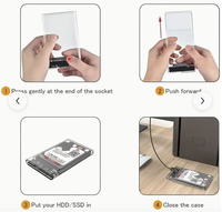 Harga pabrik 2.5 inci SATA HDD SSD penutup USB 3.0 Hard Disk eksternal kasus kotak plastik Casing 7 mm-9.5 mm