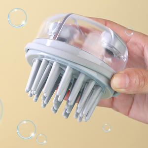 Cepillo de Masaje de Silicona para Cuerpo y Cuero Cabelludo, Peine Ovalado de Plástico para Lavar el Cabello con Champú Líquido para Exfoliación Corporal - Product Image 3