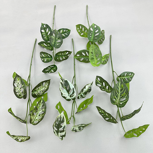 Rama Artificial Larga con 7 Hojas para Decoración <span class=keywords><strong>de</strong></span> Habitaciones con Flores, Venta al por Mayor, QYYN-91 - Product Image 1