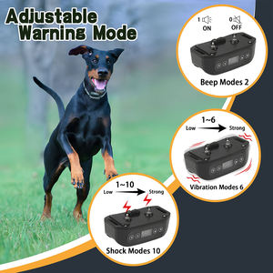 GPS Wireless Electronic Fence System Zwei Hunde Wasserdichter wiederauf ladbarer Kunststoff Smart <span class=keywords><strong>Collar</strong></span> Receiver Bark Control sorgt für Sicherheit - Product Image 5