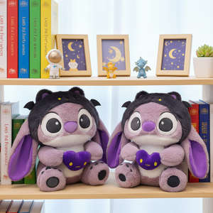 Peluche <span class=keywords><strong>Lilo</strong></span> & <span class=keywords><strong>Stitch</strong></span> Purple Devil <span class=keywords><strong>Stitch</strong></span> in peluche corto, imbottito in cotone PP, regalo unisex per ragazzi - Product Image 2