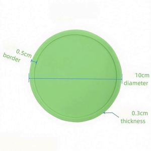 Custom LOGO 4in Silicone Drink Cup Mat Non Slip Coasters Heat Insulation Protect <b>Table</b> From Scratch Damage for Party Bar Office - Product Image 2