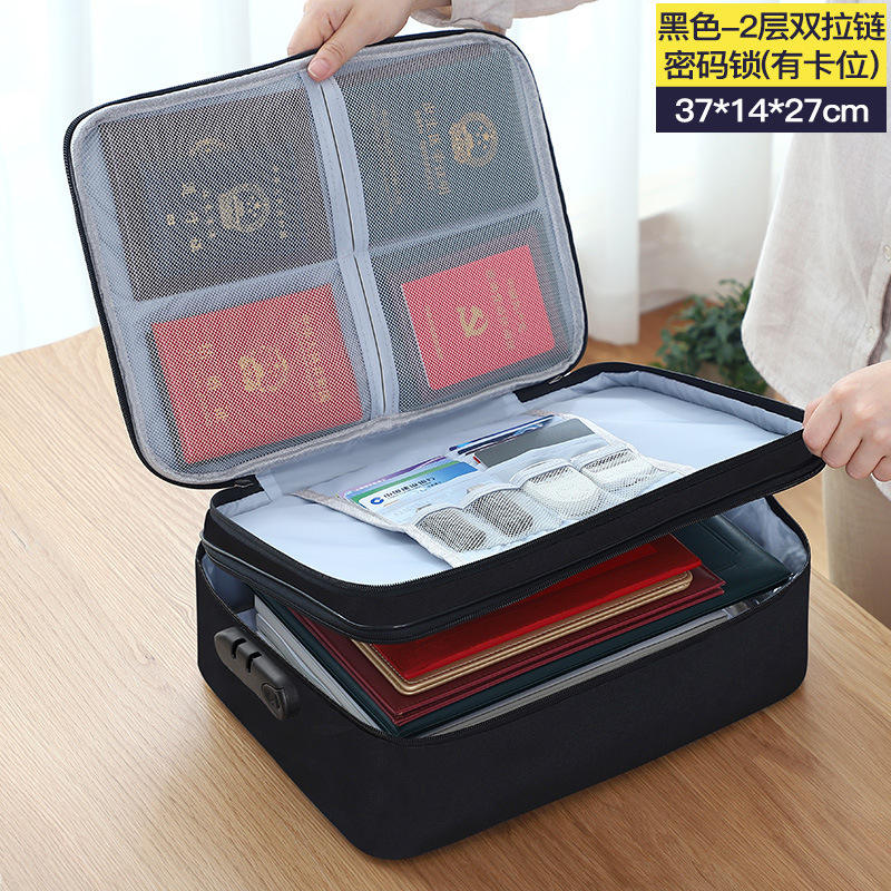 Double fermeture éclair améliorée avec serrure - noir