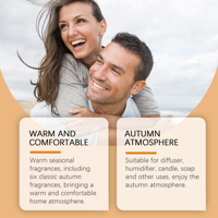 Diffuseur d'huiles essentielles à roseaux pour une détente confortable et relaxante, parfum doux et chaleureux pour l'automne