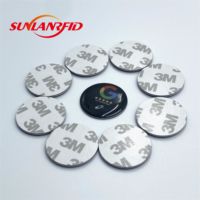 Logo personnalisé SUNLAN Mini étiquette RFID active 25mm étiquette NFC époxy étanche pour contrôle d'accès pour téléphone de médias sociaux 13.56MHz Google