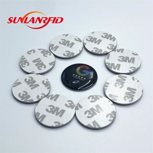 SUNLAN logotipo personalizado Mini etiqueta RFID activa 25mm impermeable epoxi NFC etiqueta para control de acceso para redes sociales teléfono 13,56 MHz <span class=keywords><strong>Google</strong></span> - Product Image 3