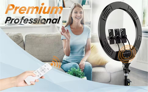 Nouvelle Offre : Anneau Lumineux Professionnel de 22 Pouces avec Télécommande pour Maquillage et Photographie en Studio, Trépied et Sac de Rangement Inclus - Product Image 5