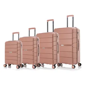 OEM Custom Maletas De Viaje 20"24"28" PP Luxury Cabin Trolley Bags Travel Suitcase Luggage Set